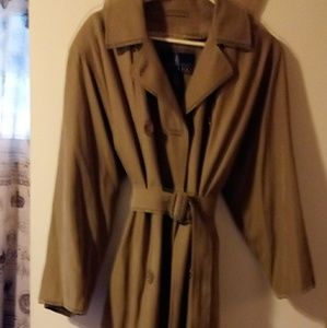 Tan trench coat